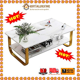 Mua Bàn Trà Sofa Gỗ Họa Tiết Cẩm Thạch Giả Đá  Trang Trí Phòng Khách  Bàn Sofa 2 Tầng  Chân Thép Tĩnh Điện Chắc Chắn