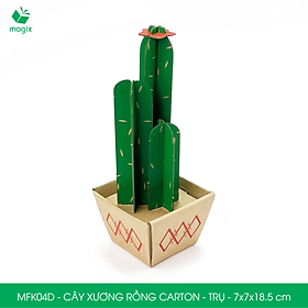Mua MFK04D - 7x7x18.5 cm - Cây xương rồng lắp ráp bằng giấy carton để bàn trang trí  bộ xếp hình sáng tạo