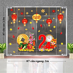 Mua DECAL TRANG TRÍ TẾT 2024 CHO CỬA KÍNH CỬA HÀNG TIỆN LỢI