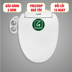 Nắp Bồn Cầu Thông Minh Luva Bidet LB204, Chính Hãng BH 3 năm, Có Nóng Lạnh, Model 2022, Đổi Lỗi 15 Ngày, 2 Vòi Rửa Công nghệ 100% Hàn Quốc