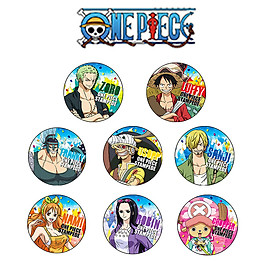 Combo 8 huy hiệu ONE PIECE - ĐẢO HẢI TẶC STAMPEDE anime
