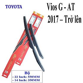 Bộ 2 thanh gạt nước mưa ô tô đa năng Nano cao cấp dành cho hãng xe Toyota: Vios-Fortuner-Innova-Altis-Camry-LandCuiser