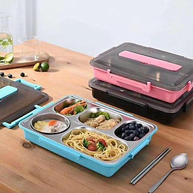 Mua Khay cơm inox có nắp đậy vệ sinh sạch sẽ