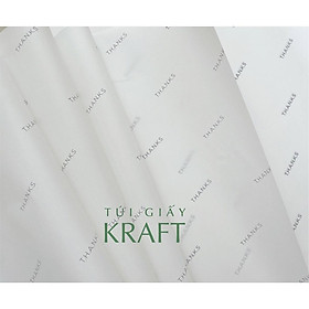 Giấy gói hàng in T.H.A.N.K.S khổ nhỏ 21 x 40cm, giấy pelure, giấy hút ẩm