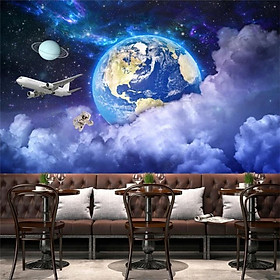 Mua Tranh dán tường 3d galaxy có sẵn keo dán tiện lợi