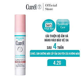 Son Dưỡng Môi Cấp Ẩm Chuyên Sâu Curel Intensive Moisture Care Moisture Lip Care Cream (Light Pink - Hồng Nhẹ) (4.2g)