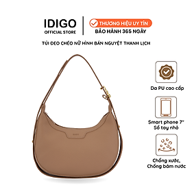 Túi đeo chéo nữ đi chơi phom hình bán nguyệt, túi xách nữ sang chảnh IDIGO FB2 - 3400