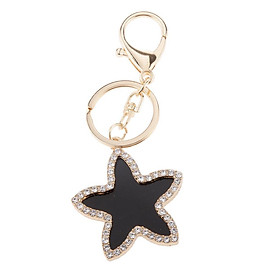 Fashion Five Star Pendant Key Chain Metal Key Ring Fob Handbag Accessories