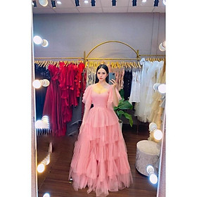 Đầm maxi dự tiệc xếp tầng TRIPBLE T DRESS -size M/L(kèm ảnh/video thật)MS302V