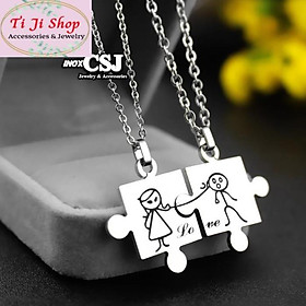 DÂY CHUYỀN CẶP ĐÔI MẢNH GHÉP TRAI GÁI MC247 - siêu đẹp chuẩn thời trang