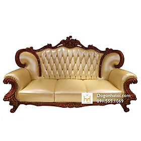 Bộ Sofa Da Phòng Khách Tân Cổ Điển Đẳng Cấp SF418 - Đồ Gỗ Nhà Tôi