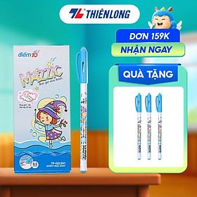 Combo 5/10/20 Bút Gel xóa được Thiên Long Mazzic TP-GELE01 ngòi 0.5mm mực xanh/đen/tím bút viết trơn mượt, có gôm trên nắp