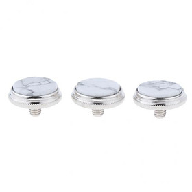2X Trumpet Finger Buttons Musical Brass Instrument Parts Accessory White Gray
