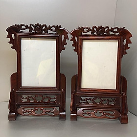 Mua Combo đôi Khung ảnh Thờ Gỗ Hương xịn: khung hoàn thiện kỉ phun sơn PU cao cấp - TL53- Đồ thờ Tịnh Phương