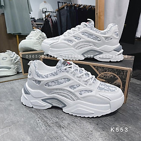  Giày thể thao nam, giày sneaker nam Trắng xám off dream k553