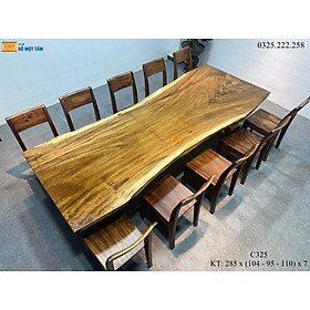 Mua Bàn Cafe Gỗ Me Tây  Bàn Ăn Gỗ Me Tây  Bàn Gỗ Me Tây Nguyên Tấm Dài 2 85m Rộng 1 1m Dày 7cm