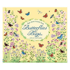 [Download Sách] Usborne Rub-down transfer book Butterflies and Bugs 