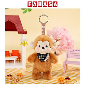 Móc Khóa Bông Gấu Đeo Khăn Caro 15 cm - ZooZoo 1512026 - Khỉ