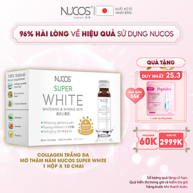 Nước uống Collagen trắng da Nucos Super White hộp 10 chai