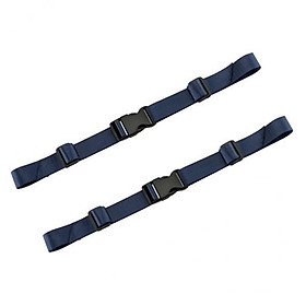 4x Adjustable Backpack Chest Belt Nylon Waist Strap Chest Strap Navy Blue