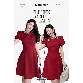ĐẦM TAY PHỒNG CỔ KẾT BÔNG ĐẸP XUẤT SẮC
