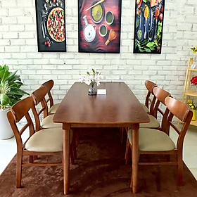 Bộ Bàn Ăn Cacao 6 Ghế IBIE DTCAC6