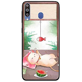 Ốp lưng dành cho Samsung Galaxy M30 mẫu Mèo Và Điện Thoại