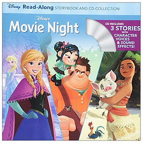 [Download Sách] Disney's Movie Night Read-Along Storybook And CD Collection: 3-In-1 Feature Animation Bind-Up