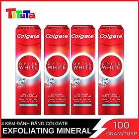 COMBO 4 tuýp kem đánh răng Colgate Optic White Làm trắng và sáng răng 100gX4