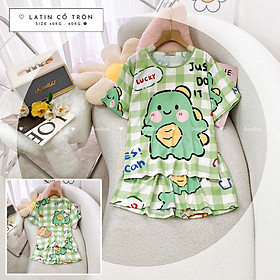 [HCM] (40-58kg) Đồ bộ đùi cổ tròn chất latin in 3D hoạt hình. doraemon-gấu pooh-gấu lotso- chuột mickey-chuột minnie-chuột mickey-cô bé-con mèo/cat-stitch-cún/chó pochacco. boduicotron1