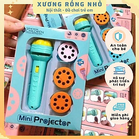 Đèn pin chiếu hình 80 hình động vật nghộ nghĩnh 3d sắc nét cho bé 1 2 3 4 tuổi 