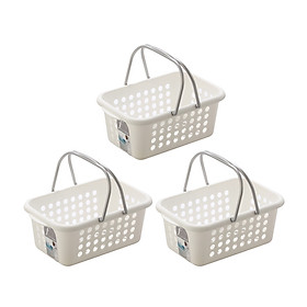 Mua Giỏ Nhựa Bền Chắc Có Tay Xách Tiện Lợi (Màu Trắng) - Nội Địa Nhật Bản