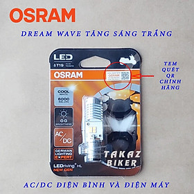 Hình ảnh Bóng đèn LED OSRAM T19 Dream, Wave , Airblade xe thái tăng sáng màu trắng Cường độ màu 6000 Kelvin