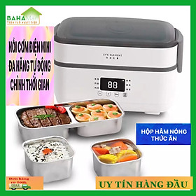 NỒI CƠM ĐIỆN MINI ĐA NĂNG TỰ ĐỘNG CHỈNH THỜI GIAN - HỘP HÂM NÓNG THỨC ĂN 