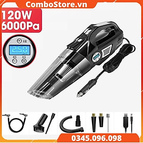 Máy hút bụi ô tô xe hơi kiêm bơm lốp đa năng 4 trong 1