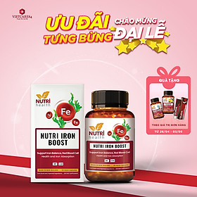 Viên Sắt Hữu Cơ New Zealand Nutri Iron Boost 30 Viên | Giúp Bổ Sung Sắt, Acid Folic Cho Cơ Thể - Nhập Khẩu Chính Hãng