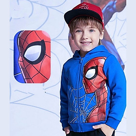 Áo khoác bé trai hình siêu nhân từ 10-40kg. Chất thun da cá hút mồ hôi -Bonchop