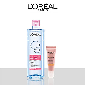 Bộ Đôi Nước Tẩy Trang và Kem Chống Nắng Dưỡng Ẩm Dưỡng Trắng Da (MCL Hồng 400ml , UV Rosy 15ml)