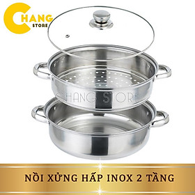 Mua Nồi Xửng Hấp Inox 2 Tầng Đa Năng Cao Cấp Siêu Tiện Lợi