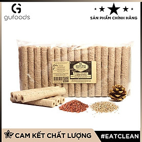 Bánh ống gạo lứt ăn kiêng GUfoods (Vị đậu đỏ hạt sen / Vị mè) - Giòn tan, Dễ tiêu hóa, Thực dưỡng, Eat clean, Thuần chay