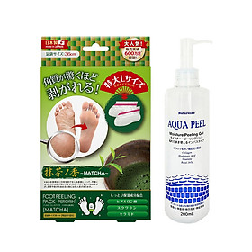 Combo chăm sóc da AQUA PEEL 200ML + FOOT PEELING PACK - PERORIN (MATCHA) (Hộp 1 túi)