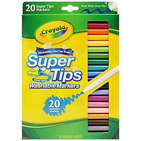 Hình ảnh Hộp 20 Bút Lông Màu Super Tips Washable Markers - Crayola 588106