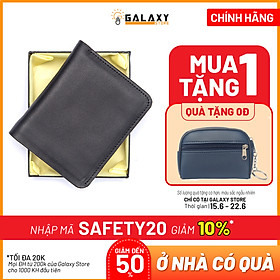 Ví Nam Bóp Nam Da Bò Thật Có Khe SIM Galaxy Store GVN07 (Đen)