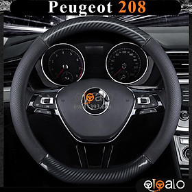 Bọc vô lăng xe ô tô Peugeot 2008 da PU cao cấp - OTOALO