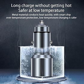 Chỉ báo bộ sạc xe hơi nhanh Aluminum Alloy Điện thoại thông minh máy tính xách tay Máy tính phí bảo vệ quá áp công cụ sạc bạc