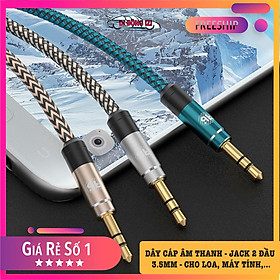 Jack Cắm 2 Đầu 3.5mm - Dây Cáp Âm Thanh AUX 2 Đầu 3.5mm - Cáp Dù Siêu Bề