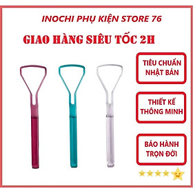 Combo 3 Dụng Cụ Cạo Lưỡi, Vệ Sinh Lưỡi Nhựa Cao Cấp Sản Xuất Theo Tiêu Chuẩn Xuất Nhật Bản , EU Đảm Bảo An Toàn Tuyệt Đối Cho Người Dùng - Chính Hãng Inochi ( Tặng kèm khăn lau pakasa)