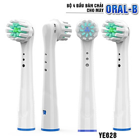 Bộ 4 Đầu Bàn Chải đánh răng điện cho mọi loại máy Braun Oral–B -YE628 Gum Care– Thế hệ mới Next Gen – Chăm sóc răng miệng toàn diện - Xuất xứ: Anh