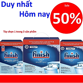 Muối rửa chén Finish Dishwasher Salt 4kg - muối rửa bát finish 4 kg, muối finish 1.2kg, muối finish 1.5kg