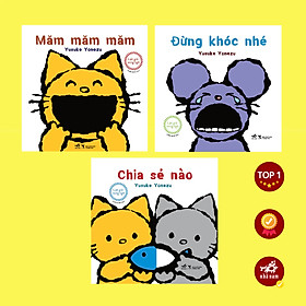 Sách - Bộ Lật giở tương tác song ngữ: Đừng khóc nhé - Măm măm măm - Chia sẻ nào (Phần 2) (Trọn bộ 03 cuốn) - Nhã Nam Official